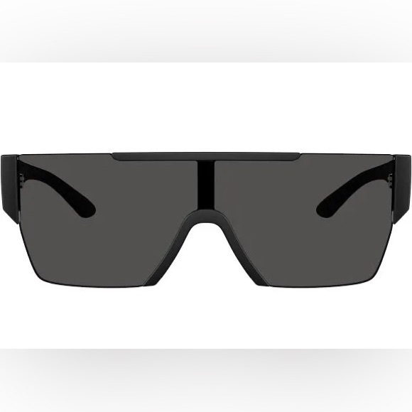 BURBERRY Shield Sunglasses Matte Black Rectangular Sport Nylon Acetate BE4291 - Picture 2 of 3